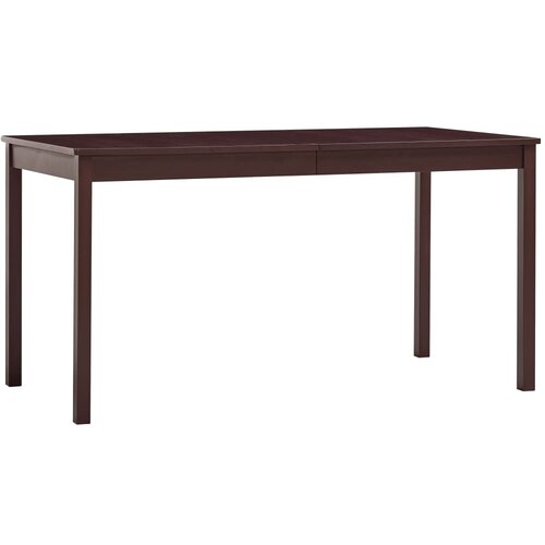 vidaXL Jedilna miza temno rjava 140x70x73 cm borovina Cene