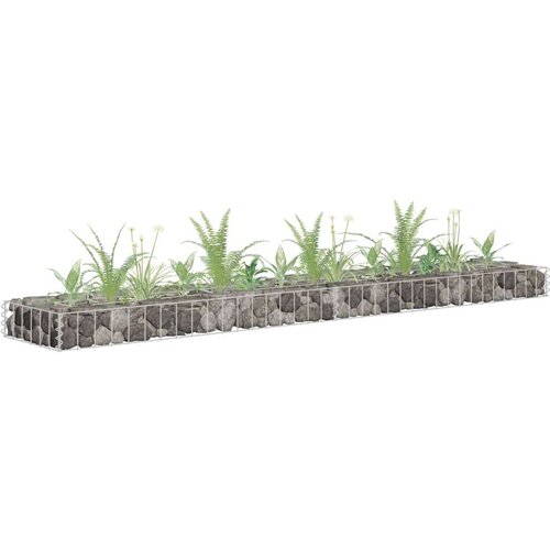 vidaXL gabionska povišena gredica od pocinčanog čelika 180x30x10 cm Cene