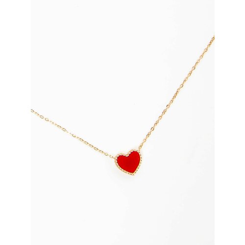 Yups Gold necklace with red heart Cene