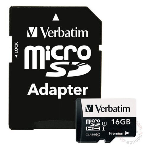 Verbatim microSDHC 16GB UHS-I Class 10 44082 memorijska kartica Cene