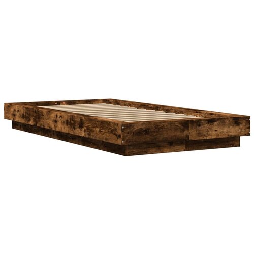  Okvir za krevet s LED svjetlima 75x190 cm od konstruiranog drva Slike