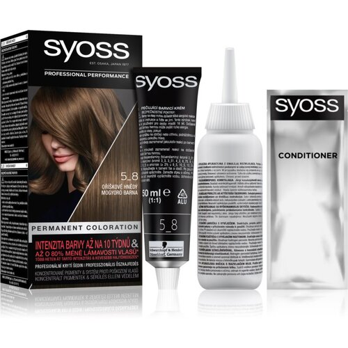 Syoss Permanent Coloration trajna barva za lase 50 ml odtenek 5-8 Hazelnut Brown Cene