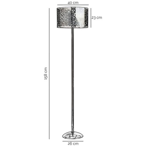  onli - podna lampa bruce 1xE27/15W/230V mat hrom Slike