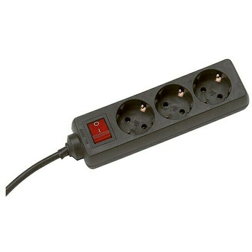  Kabel s utičnicama (3-struko, Crne boje, Dužina kabela: 1,4 m, S prekidačem) Slike