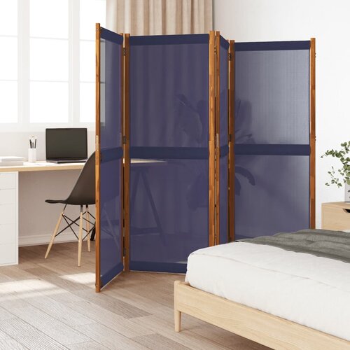 VidaXL Paravan 4-delni temno moder 280x180 cm Slike