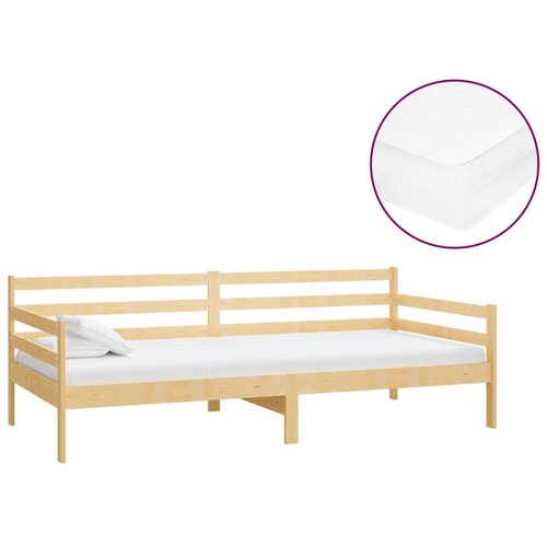 VidaXL Dnevna postelja z vzmetnico 90x200 cm trdna borovina, (20646192) Slike