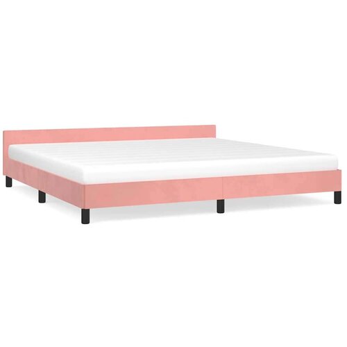 VidaXL Okvir za krevet s uzglavljem ružičasti 200x200 cm bar&amp;scaron;unasti Slike