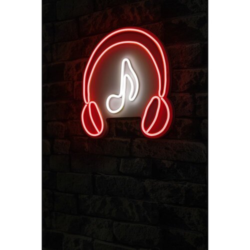Wallity Dekorativna plastična LED rasveta Music Sound Headphones Red Cene