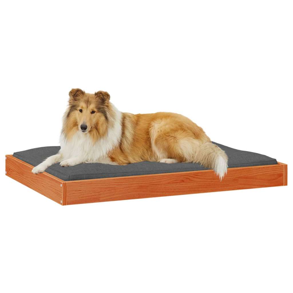  Krevet za psa Vosak smeđa 101 5 x 74 x 9 cm Čvrsto borovo drvo - Vo&amp;scaron;tano smeđa Slike