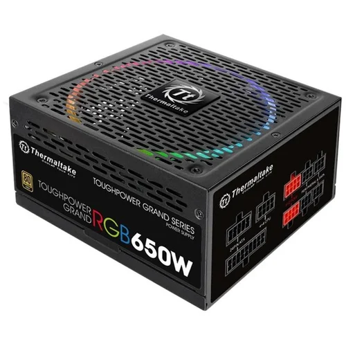 Thermaltake PSU Grand RGB 650w Fully modular, 14cm RGB Fan, 80+ Gold, A-PFC