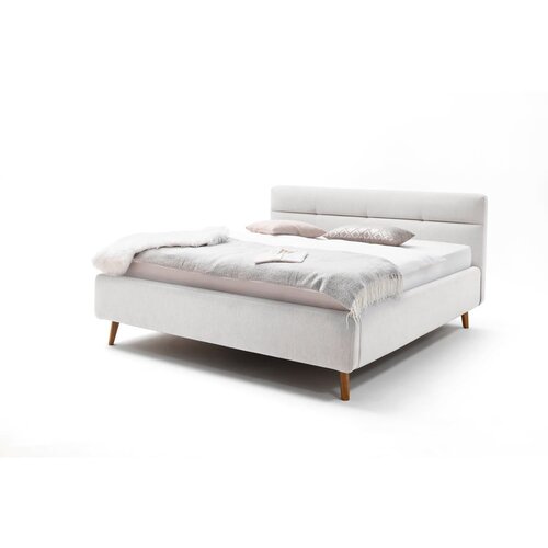 Meise Möbel Svijetlo sivi tapecirani bračni krevet s prostorom za odlaganje s podnicom 140x200 cm Lotte - Cijene