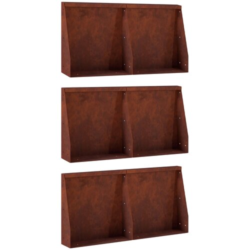  Zid za zadržavanje 6 kom. 40 x 12 x 30 cm Otporni čelik Rđa Cijene