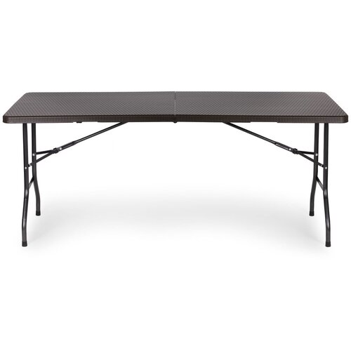 Modern Home catering stol 180 cm + 2 klupe - smeđi rattan Slike