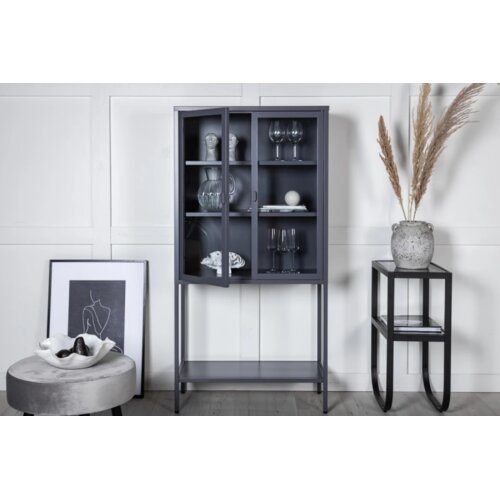 Venture Home vitrina Misha 35 × 150 × 75 cm, siva Cene