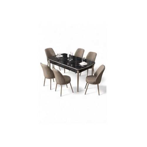 Hanah home Trpezarijski set, 7 dijelova, bež Cijene