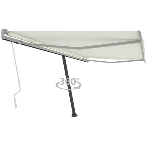 vidaXL Prostostoječa ročno zložljiva tenda 400x350 cm krem Cene
