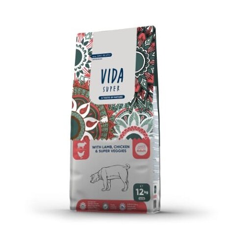 Craftia VIDA SUPER Suha hrana za odrasle pse srednjih i velikih rasa sa jagnjetinom, piletinom i super veggies, 12 kg Cene