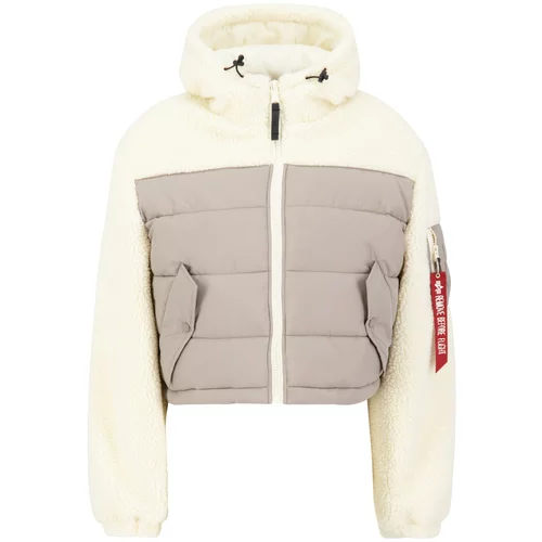 Alpha Industries Zimska jakna toplo smeđa / ecru/prljavo bijela