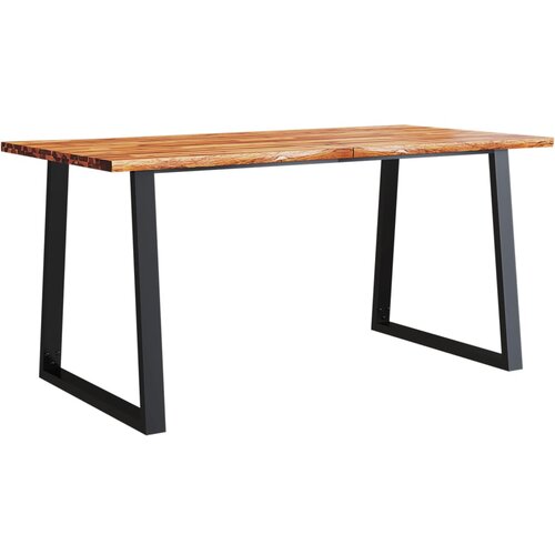 Maison Chic Jedilna miza - Kuhinjska miza - Jedilni stol z naravnim robom 160x80x75 cm trden akacijev les, (21715022) Slike