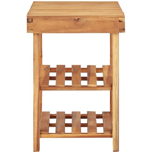 Stalak za cipele 90 x 32 x 46 cm od masivnog bagremovog drva Slike