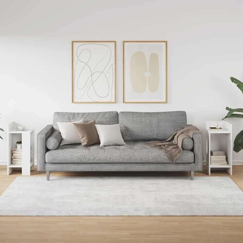  Pomoćni stolići 2 kom s policom bijeli 25 5x27x60 cm Slike