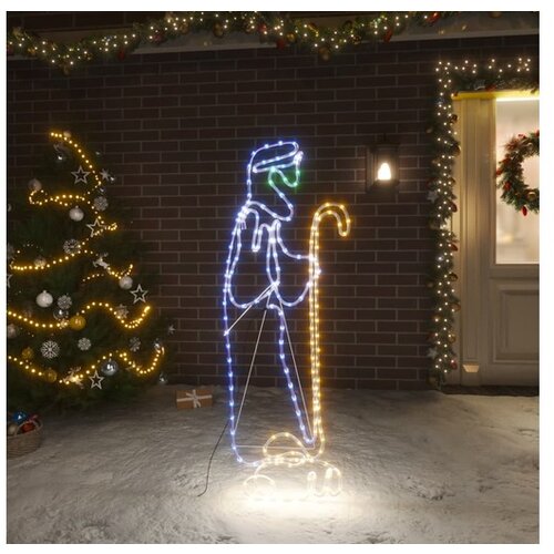  Božična figura pastir in jagnje s 168 LED lučkami Slike
