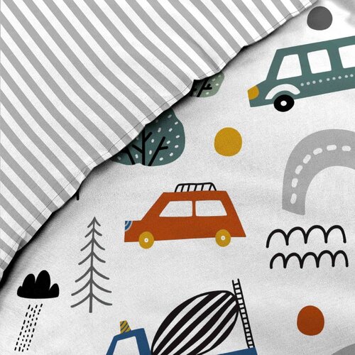 Douceur d int&amp;eacute;rieur Bela enojna bombažna otro&amp;scaron;ka posteljnina 140x200 cm Pti Bolide &amp;ndash; Slike