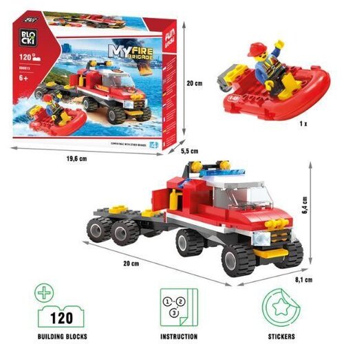 Blocki kocke Vatrogasni kamion sa dodacima 120 delova Cene