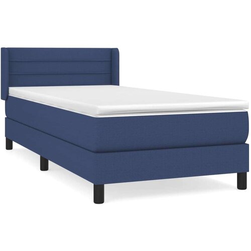 vidaXL Krevet s oprugama i madracem plavi 90 x 200 cm od tkanine Cijene
