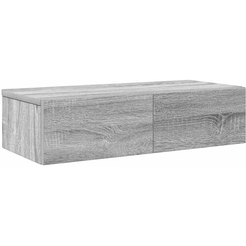  Zidna polica s ladicama siva sonoma 60x26,5x15 cm Slike