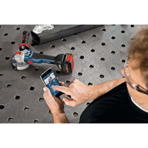 Bosch akumulatorska ugaona brusilica GWX 18V-10 SC, 125mm, X-LOCK, L-Boxx, bez baterija i punjača, 06017B0400 Slike