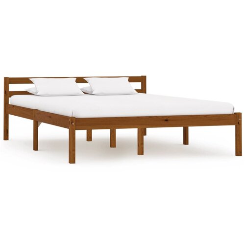 Furnova Posteljni okvir medeno rjav iz trdne borovine 120x200 cm, (21938885) Slike