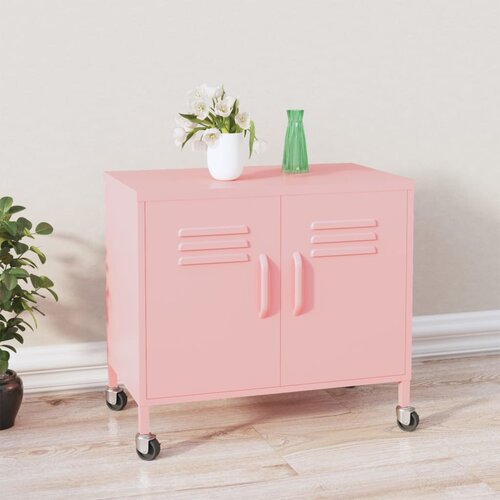 VidaXL Omara za shranjevanje roza 60x35x49 cm jeklo Slike