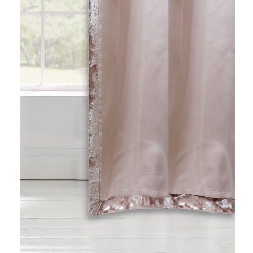 Catherine Lansfield Rožnate zavese v kompletu 2 ks 168x137 cm Crushed Velvet &amp;ndash; Slike