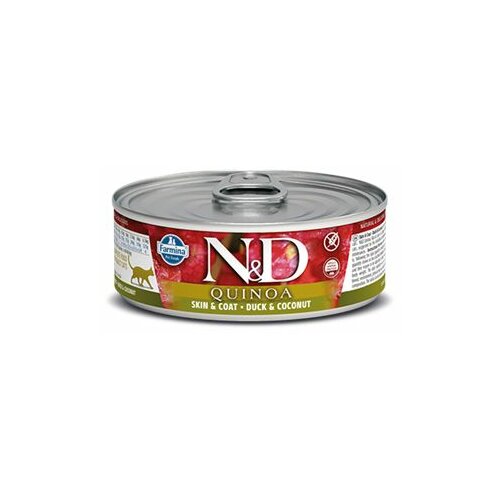 N&d hrana u konzervi za mačke - kinoa skin&coat - pačetina i kokos - 80gr Cene