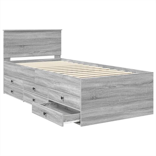  Krevet na dan Siva Sonoma i crna 75 x 190 cm Konstruirano drvo Slike