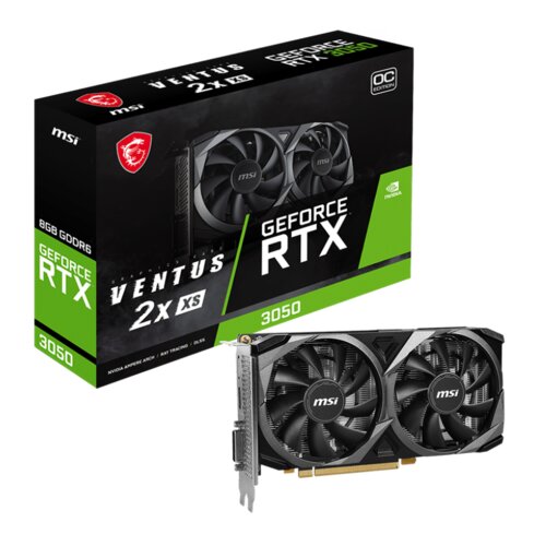 MSI Video Card NVidia RTX 3050 VENTUS 2X XS 8G OC (RTX3050, 8GB GDDR6 128bit, HDMI, DPx3, 1x8pin, 130W) Cijene