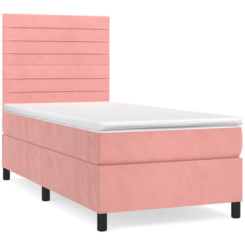 Box spring krevet s madracem ružičasti 90x190 cm bar&amp;scaron;unasti Slike