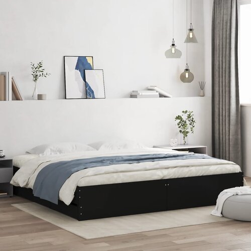  Okvir za krevet s ladicama crni 200x200 cm konstruirano drvo Cijene