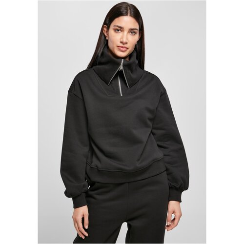 UC Ladies Women's Oversized High Neck Troyer Crew Black Cene