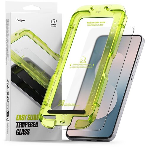 Ringke KALJENO STEKLO Z ENOSTAVNIM DRSNIM DRSEKOM, 2 ETUI ZA SAMSUNG GALAXY S25 FE ZA&amp;Scaron;ČITA, (5000334062) Slike