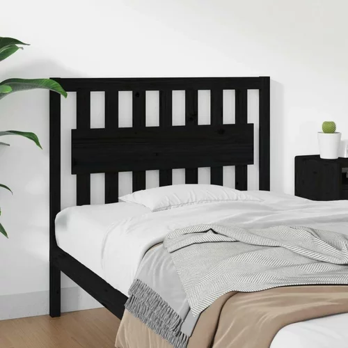  Uzglavlje za krevet crno 105 5 x 4 x 100 cm od masivne borovine