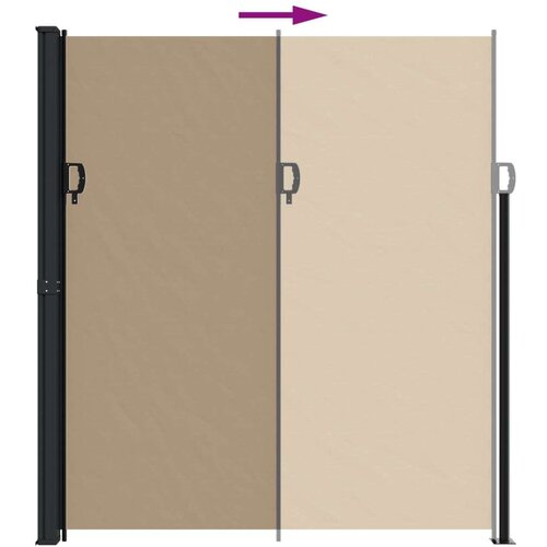  Bočna tenda na uvlačenje smeđesiva 220 x 500 cm Slike