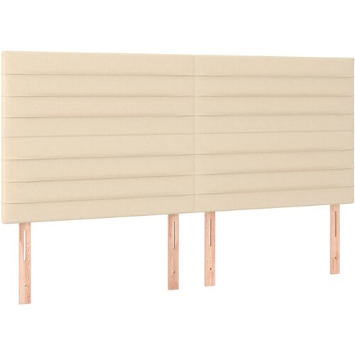 Maison Chic Posteljno vzglavje - Vzglavna omarica 4 kosa krem 80x5x78/88 cm blago, (22078015) Cene