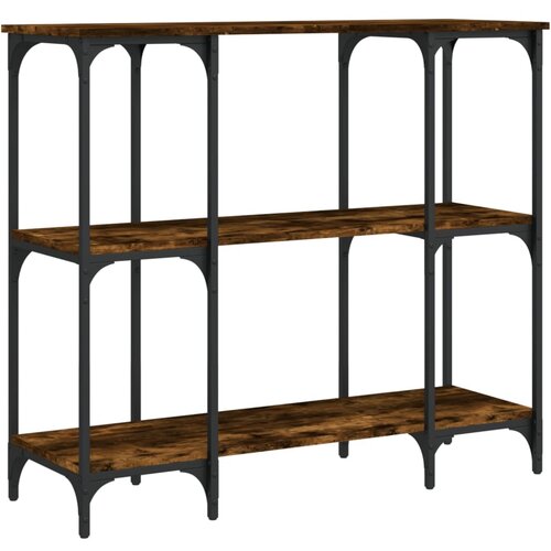 Maison Chic konzolna miza - miza ob steni dimljen hrast 102x35x90 cm inženirski les, (21786531) Cene