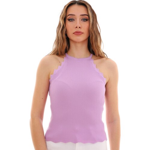 Dewberry Z2022 WOMEN'S KROP BLOUSE-ON PURPLE Cijene
