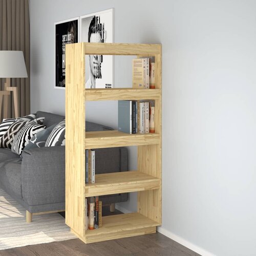VidaXL knjižna omara za razdelitev prostora 60x35x135 cm borovina Slike