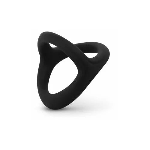 EasyToys - Men Only Desire Ring - savitljivi prsten za penis i testise (crni)