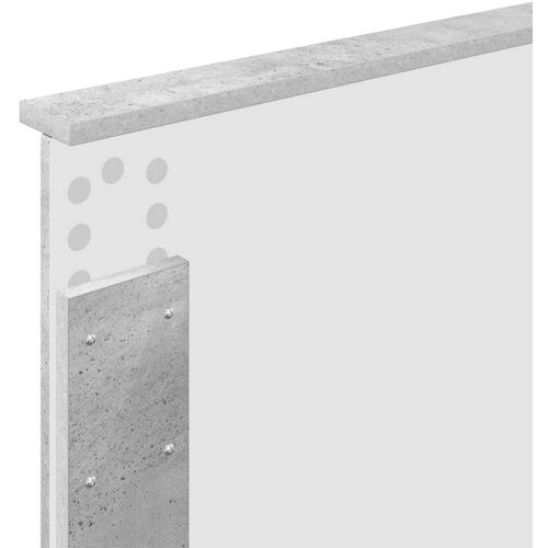  Okvir za krevet s uzglavljem Betonska siva 100 x 200 cm Slike