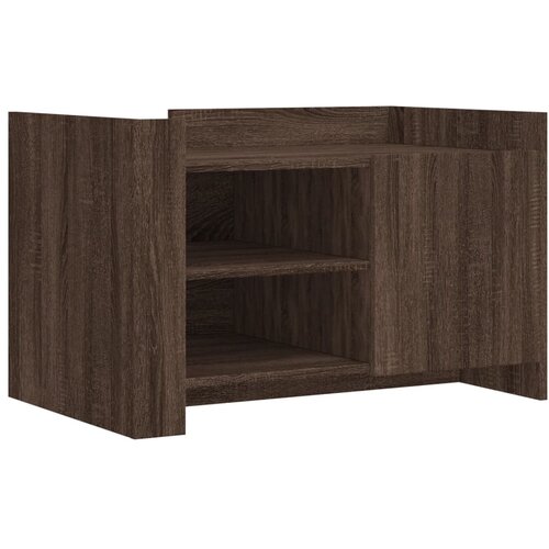 Maison Chic Klubska mizica - kavna mizica - Nizka mizica rjavi hrast 80x50x50 cm inženirski les, (21755400) Slike